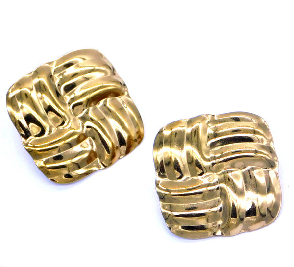 Stainless steel gold earring