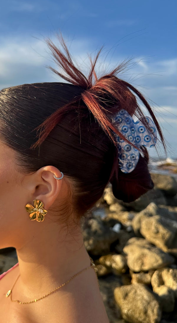 Stainless steel flower earring